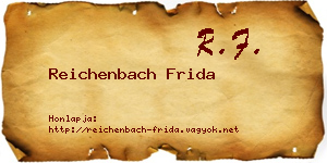 Reichenbach Frida névjegykártya